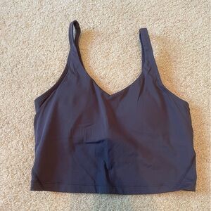 Purple V-Neck Crop Top